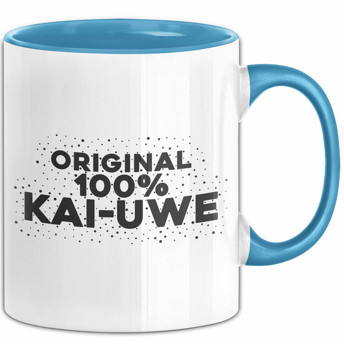 Kai-Uwe Tasse Original 100% Kai-Uwe Geschenk Blau Trendation
