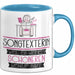 Songtexterin Weil Es Keinen Schöneren Beruf Gibt Tasse Geschenk für Eine Songtexterin Lustig Blau Trendation