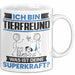 Tierfreund Tasse Geschenk für Tierfreund Geburtstag Lustiger Spruch Kaffee-Becher Was Ist Deine Superkraft Weiß Trendation