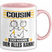 Cousin Tasse Geschenk für Cousin Der Mann Der Alles Kann Geschenkidee zum Geburtstag Rosa Trendation