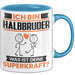 Halbbruder Tasse Geschenk für Halbbruder Geburtstag Lustiger Spruch Kaffee-Becher Was Ist Deine Superkraft Blau Trendation