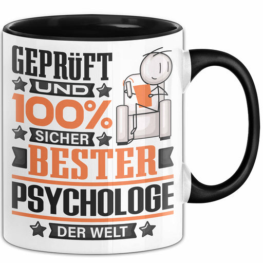Psychologe Geschenk Lustiger Spruch für Psychologe Geschenkidee Bester Psychologe Der Welt Schwarz Trendation
