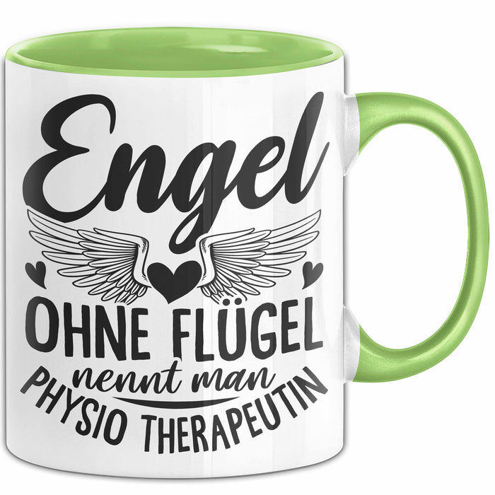 Physiotherapeutin Tasse Geschenk Engel Ohne Flügel Nennt Man Physio Grün Trendation