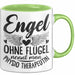 Physiotherapeutin Tasse Geschenk Engel Ohne Flügel Nennt Man Physio Grün Trendation