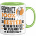 Abenteurreisender Geschenk Lustiger Spruch für Abenteurreisender Geschenkidee Bester Abenteurreisender Der Welt Grün Trendation