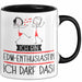 Geschenk für EDM-Enthusiastin Tasse Lustige Geschenkidee Geburtstag Ich Bin EDM-Enthusiastin Ich Darf Das Trendation