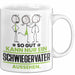 Schwiegervater Geschenk Tasse So Gut Kann Nur Ein Schwiegervater Aussehen Geschenkidee Kaffee-Becher Weiß Trendation