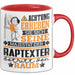 Raptexter Geschenk Tasse Lustiger Spruch Erheben Sie Sich Der Raptexter Betritt den Raum Rot Trendation