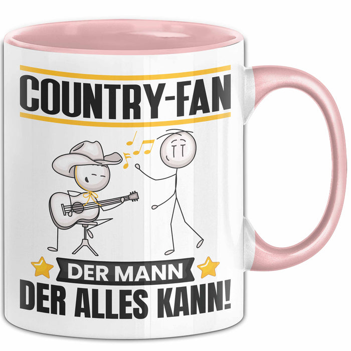 Country-Fan Tasse Geschenk für Country-Fan Der Mann Der Alles Kann Geschenkidee zum Geburtstag Rosa Trendation