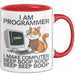 IT Techniker Computeringenieur Tasse Geschenk Lustige Geschenkidee Spruch Ich Bin Eine Programmierer Katze Rot Trendation
