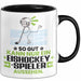 Eishockeyspieler Geschenk Tasse So Gut Kann Nur Ein Eishockeyspieler Aussehen Geschenkidee Kaffee-Becher Schwarz Trendation