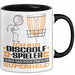 Discgolf-Spieler Geschenk Tasse Ich Bin Discgolf-Spieler Aber Sag Doch Einfach Superheld Lustige Geschenkdiee für Discgolf-Spieler Kaffee-Becher Schwarz Trendation