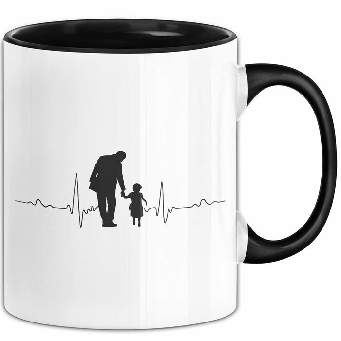 Papa Vatertag Vater Sohn Tasse Becher Geschenk Lustige Geschenkidee Spruch Herzschlag Von Vater Und Sohn Trendation