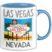 Las Vegas Nevada USA Tasse Geschenk Lustige Geschenkidee Spruch Blau Trendation