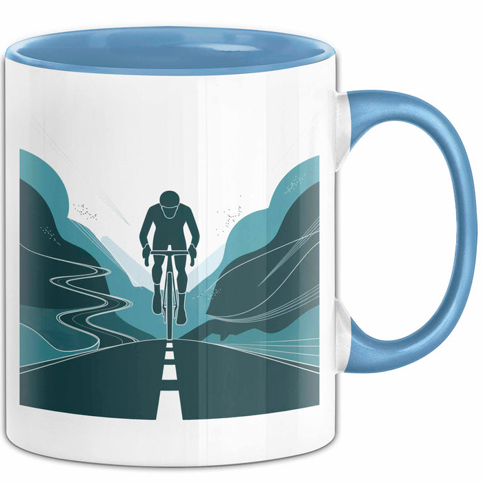 Radfahrer Tasse Geschenk Lustige Geschenkidee Spruch Für Straßen Fahrer Blau Trendation