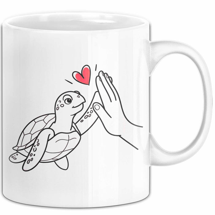 Schildkröte Tierliebhaber Tasse Geschenk Lustige Geschenkidee Spruch Weiß Trendation