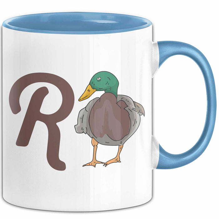 Rentner Pensionär Sarkasmus Ente Tasse Geschenk Lustige Geschenkidee Spruch Blau Trendation