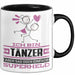 Tänzer Geschenk Tasse Ich Bin Tänzer Aber Sag Doch Einfach Superheld Lustige Geschenkdiee für Tänzer Kaffee-Becher Schwarz Trendation