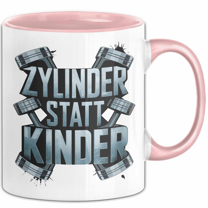 Automechaniker Tasse Geschenk Lustige Geschenkidee Spruch Zylidner Statt Kinder Rosa Trendation