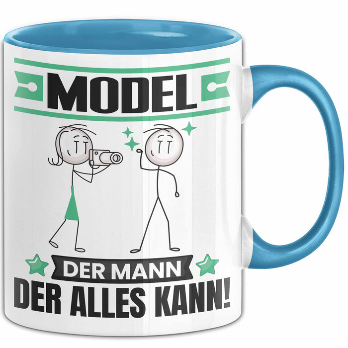 Model Tasse Geschenk für Model Der Mann Der Alles Kann Geschenkidee zum Geburtstag Blau Trendation