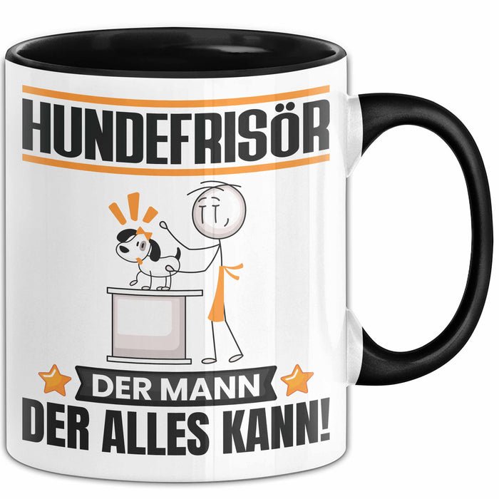 Hundefrisör Tasse Geschenk für Hundefrisör Der Mann Der Alles Kann Geschenkidee zum Geburtstag Schwarz Trendation