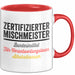 Alkoholliebhaber Tasse Geschenk Lustige Geschenkidee Spruch Zertifizierter Mischenmeister Rot Trendation