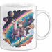 Weltall Katze Faultier Lama Regenbogen Tasse Geschenk Tier Weiß Trendation