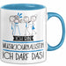 Geschenk für Musikjournalistin Tasse Lustige Geschenkidee Geburtstag Ich Bin Musikjournalistin Ich Darf Das Blau Trendation
