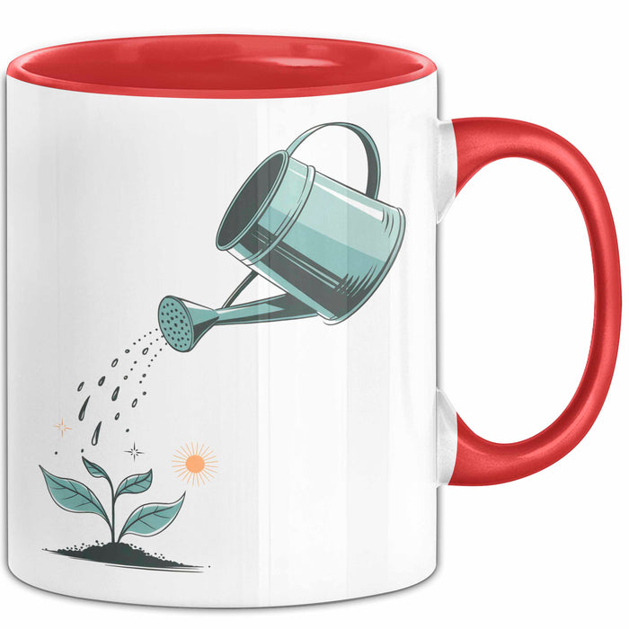 Gärtner Tasse Geschenkidee für Gartenliebhaber Rot Trendation