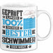 Schwimmer Geschenk Lustiger Spruch für Schwimmer Geschenkidee Bester Schwimmer Der Welt Weiß Trendation