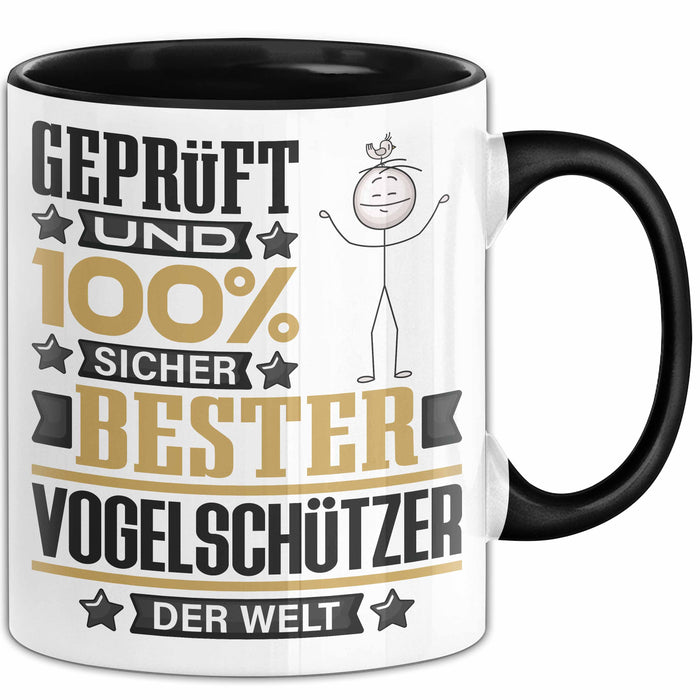 Vogelschützer Geschenk Lustiger Spruch für Vogelschützer Geschenkidee Bester Vogelschützer Der Welt Schwarz Trendation