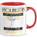 Violinistin Und Prinzessin Tasse Geschenk Für Eine Violinistin Geburtstag Was Ist Deine Superkraft Rot Trendation