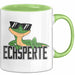 Reptil Leopardgecko Echse Tasse Geschenk Lustige Geschenkidee Spruch Echsperte Grün Trendation