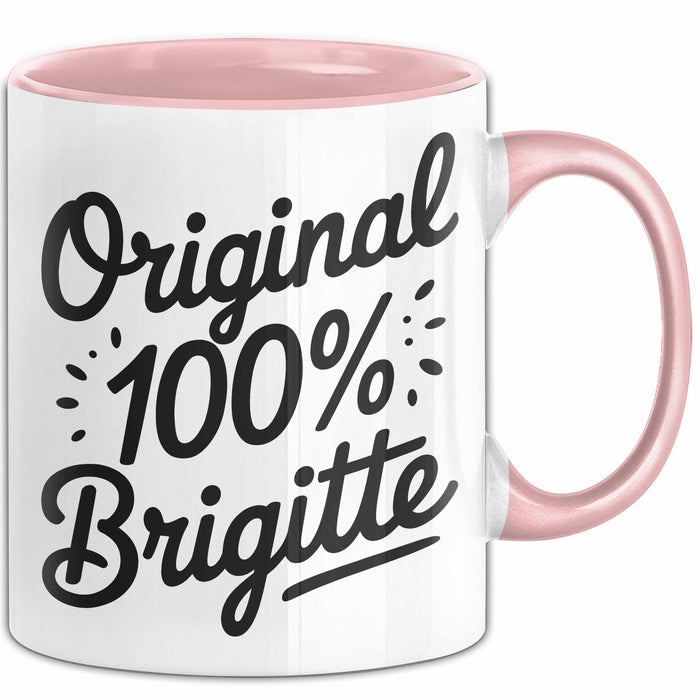 Brigitte Tasse Geschenk Original 100% Brigitte Geschenkidee Geburtstag Rosa Trendation