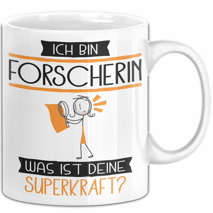 Forscherin Geschenk Tasse Ich Bin Forscherin Was Ist Deine Superkraft Geschenkidee Lustig Geburtstag Weihnachten Weiß Trendation