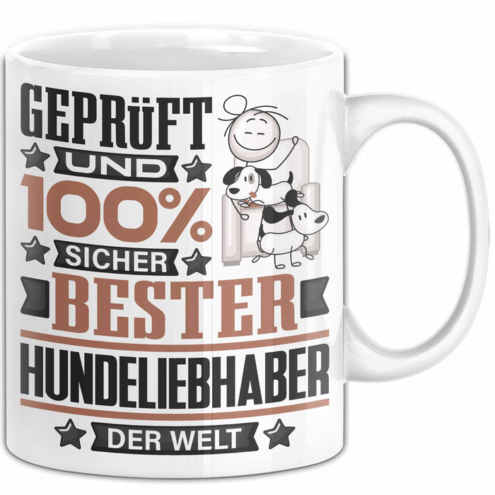 Hundeliebhaber Geschenk Lustiger Spruch für Hundeliebhaber Geschenkidee Bester Hundeliebhaber Der Welt Weiß Trendation