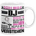 DJ Geschenk Tasse Geschenkidee für DJ Geburtstag Lustiger Spruch Ich Bin DJ Ich Kann Es Dir Erklären Aber Nicht Für Dich Verstehen Funny Weiß Trendation