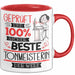 Beste Tonmeisterin Der Welt Tasse Geschenk für Eine Tonmeisterin Geprüft Und Sicher Geschenkidee Geburtstag Weihnachten Rot Trendation