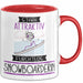 Snowboarderin Tasse Geschenk Becher Stark Attraktiv Furchtlos Snowboarderin Lustige Geschenkidee Rot Trendation