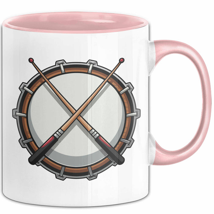 Schlagzeuger Tasse Geschenkidee für Beatmacher Fans Rosa Trendation