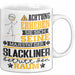 Slackliner Geschenk Tasse Lustiger Spruch Erheben Sie Sich Der Slackliner Betritt den Raum Weiß Trendation