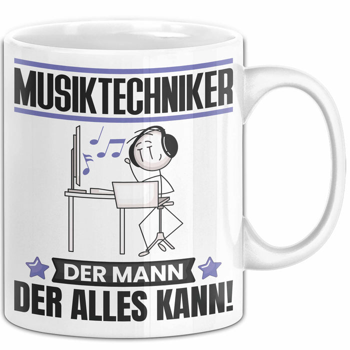 Musiktechniker Tasse Geschenk für Musiktechniker Der Mann Der Alles Kann Geschenkidee zum Geburtstag Weiß Trendation