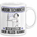 Musiktechniker Tasse Geschenk für Musiktechniker Der Mann Der Alles Kann Geschenkidee zum Geburtstag Weiß Trendation