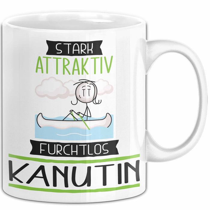 Kanutin Tasse Geschenk Becher Stark Attraktiv Furchtlos Kanutin Lustige Geschenkidee Weiß Trendation