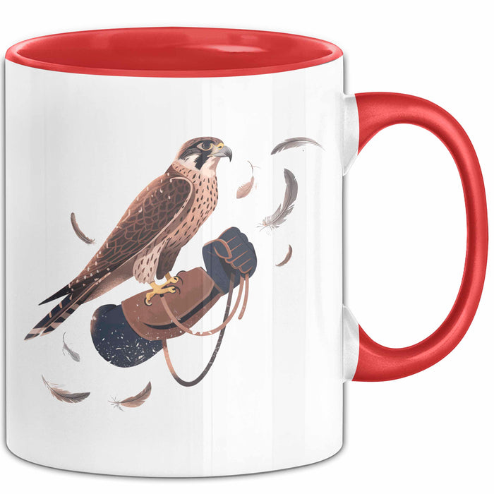 Falke Adler Tasse Geschenk Lustige Geschenkidee Spruch Für Greifvogel Betreuer Rot Trendation