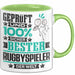 Rugbyspieler Geschenk Lustiger Spruch für Rugbyspieler Geschenkidee Bester Rugbyspieler Der Welt Grün Trendation