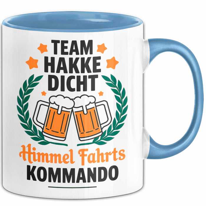 Sarkasmus Sarkastisch Tasse Geschenk Lustige Geschenkidee Spruch Team Hackedicht Himmelfahrtskommando Blau Trendation