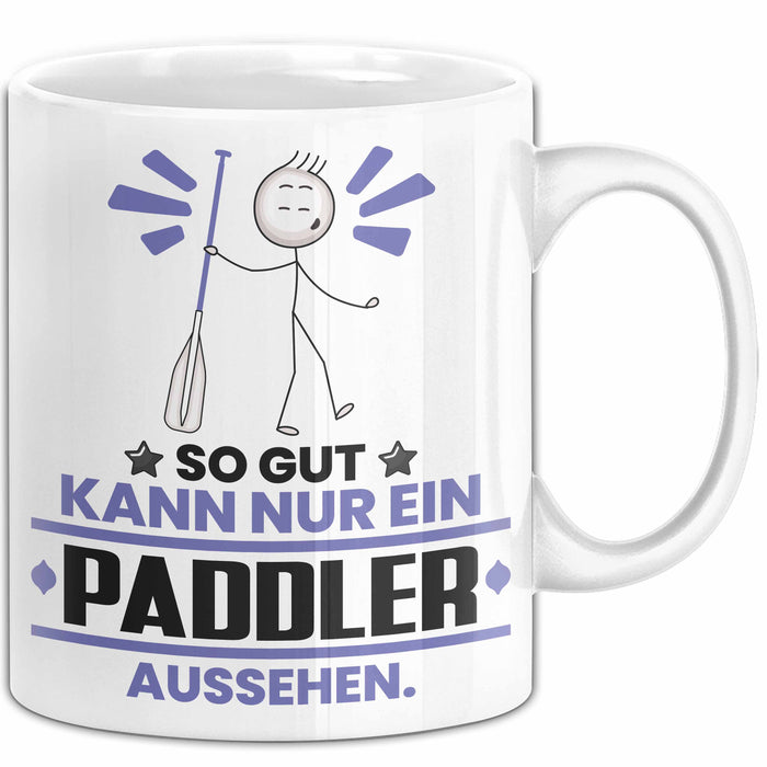 Paddler Geschenk Tasse So Gut Kann Nur Ein Paddler Aussehen Geschenkidee Kaffee-Becher Weiß Trendation