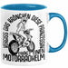 Motorradfahrerin Geschenk Tasse Frauen Motorrad Vergiss Das Krönchen Diese Prinzessin Trägt Einen Motorradhelm Blau Trendation
