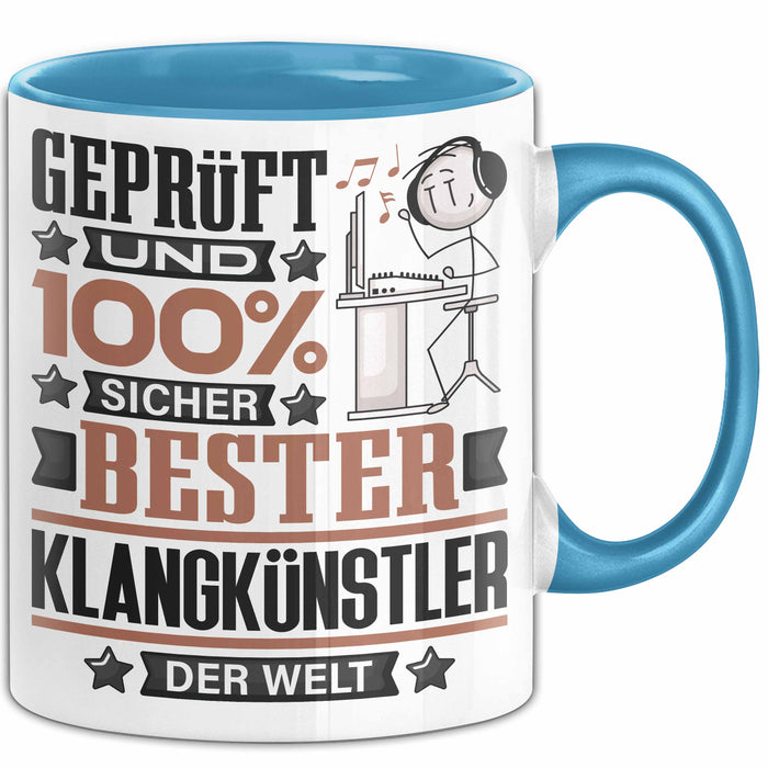 Klangkünstler Geschenk Lustiger Spruch für Klangkünstler Geschenkidee Bester Klangkünstler Der Welt Blau Trendation